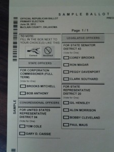 Republican Primary Ballot